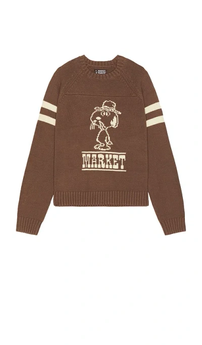 Market X Peanuts Spike Knit Sweater In 브라운