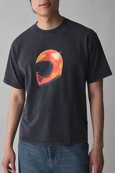 Market X Smiley Full Face Helmet Graphic Tee In Black At Urban Outfitters