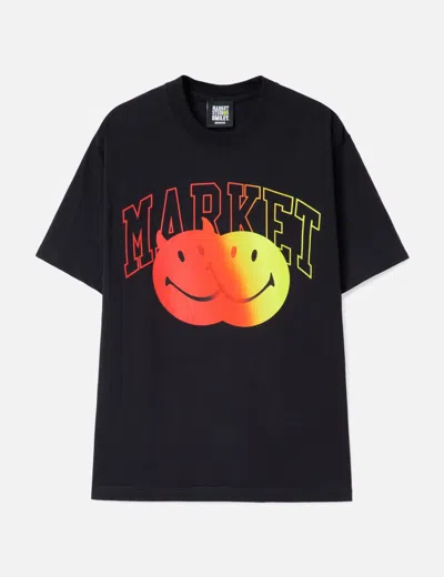 Market X Smiley Good And Evil T-shirt In Black