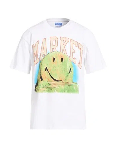 Market X Smiley World Man T-shirt White Size M Cotton