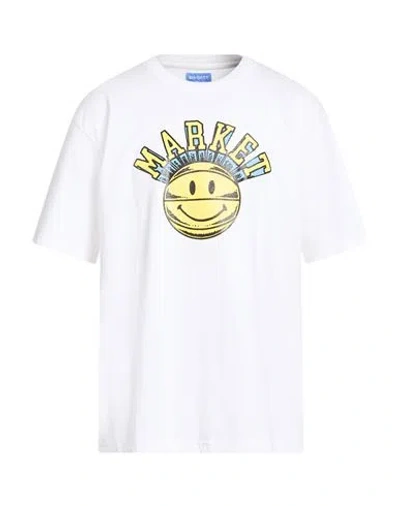 Market X Smiley World Man T-shirt White Size Xl Cotton