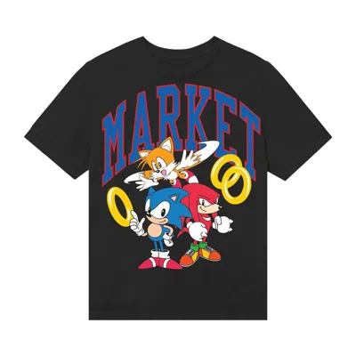 Pre-owned Market X Sonic Group T-shirt 'black' | Men's Size L