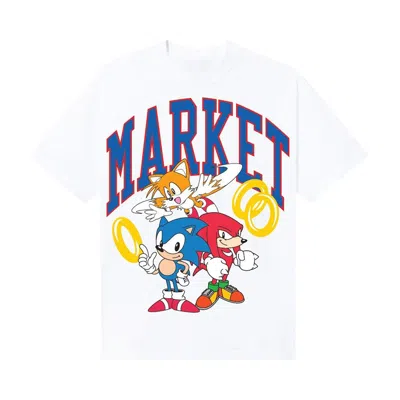 Pre-owned Market X Sonic Group T-shirt 'white' | Men's Size S