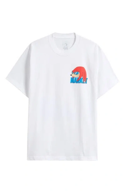 Market X Sonic Knuckles Cotton Graphic T-shirt In White