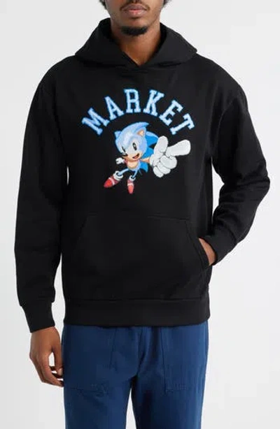 Market X Sonic No 1 Hoodie In Black