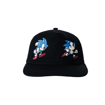 Market X Sonic Run 5 Panel Hat In Black