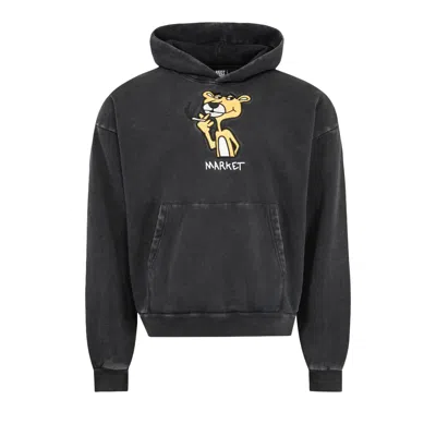 Pre-owned Market Yellow Panther Hoodie 'black' | Men's Size M