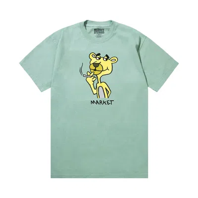 Pre-owned Market Yellow Panther T-shirt 'green' | Men's Size S
