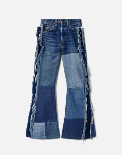 Marketplace 60s Patchwork Levi's Flares In Blue