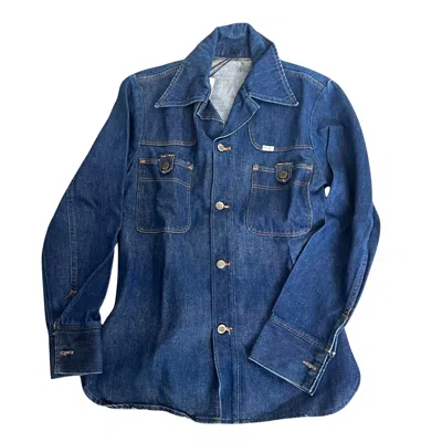 Marketplace 70s Denim Shirt Jacket In Blue