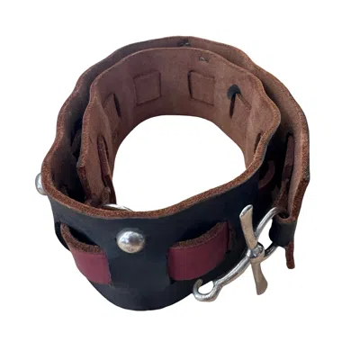 Marketplace 70s Leather Hook Belt In Brown