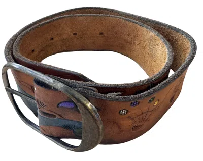 Marketplace 70s Painted Belt In Brown