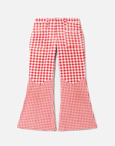 Marketplace 70s Peter Max Wrangler Gingham Pants In Red