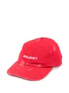 Markgong Distressed Baseball Cap In Red