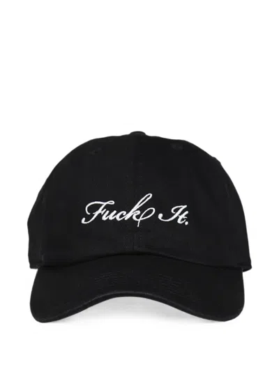 Markgong Embroidered Baseball Cap In Black