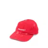 Markgong Distressed Baseball Cap In Red
