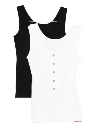 Markgong Tanktops Aus Jersey (2er-set) In Black