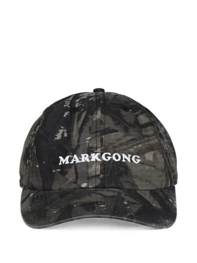 Markgong Logo-embroidered Camouflage-print Baseball Cap In Gray
