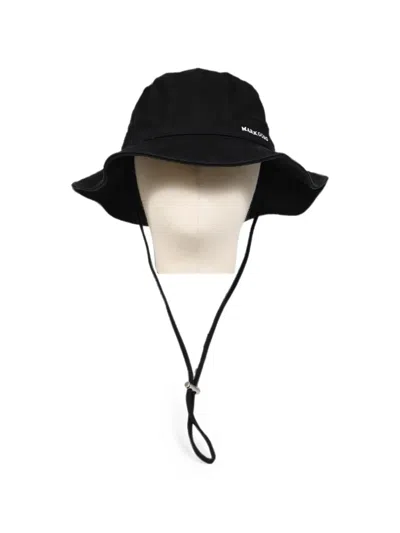 Markgong Logo-embroidered Drawstring Bucket Hat In Black