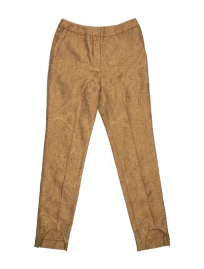 Pre-owned Markgong Paisley Print Skinny Leg Pants In Neutrals