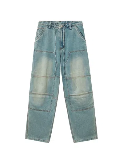 Markgong Panelled Wide-leg Jeans In Blue