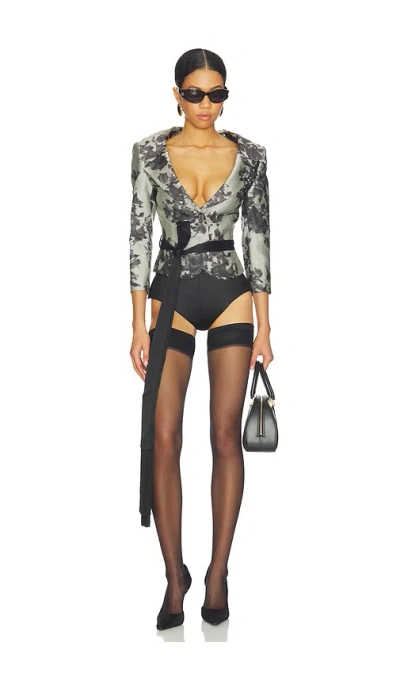 Markgong Polka Dot Cropped Jacket In Multi