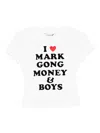 Markgong T-shirt Mit Slogan-print In White