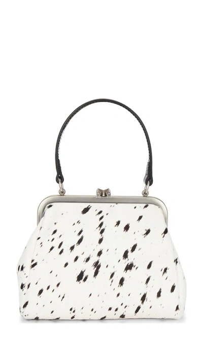 Markgong Small Cowhide Leather Metal Clasp Bag In Sand