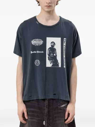 Marking Distance Addict T-shirt In Blue