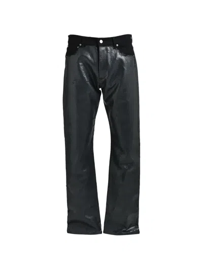 Marking Distance Belt-loop Trousers In Black