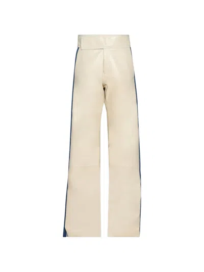 Marking Distance Easyrider Leather Trousers In Neutral