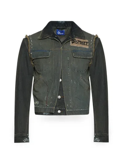 Marking Distance Jeansjacke Mit Nieten In Multi