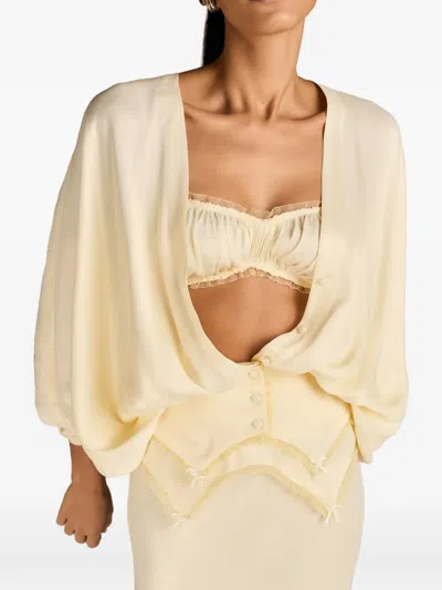 Mark-off Ania Bustier Top In Yellow