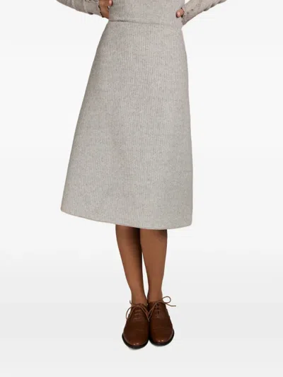Mark-off Brooklyn Ribbed-knit Midi Skirt