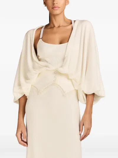 Mark-off Lina Puff-sleeved Blouse In White