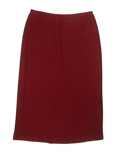 Pre-owned Marks & Spencer Formal Skirt In Burgundy