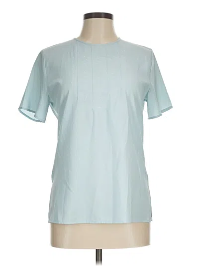 Pre-owned Marks & Spencer Short Sleeve Blouse In Blue