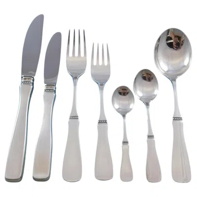 Pre-owned Markströms Guldsmeds Ab K G Uppsala By Mema Swedish 830 Silver Flatware Set Service 80 Pc Beaded Eric Lofman