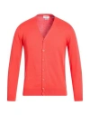 Markup Man Cardigan Coral Size 3xl Cotton In Red