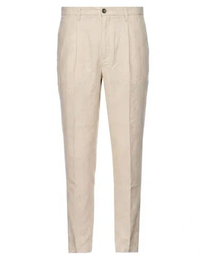Markup Man Pants Beige Size 36 Linen, Viscose