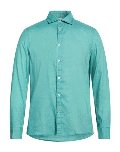 Markup Man Shirt Deep Teal Size 3xl Linen In Green