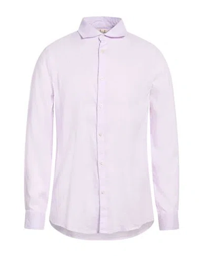 Markup Man Shirt Lilac Size Xxl Linen In Purple