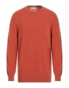 Markup Man Sweater Rust Size Xxl Merino Wool, Viscose, Polyamide, Cashmere In Red