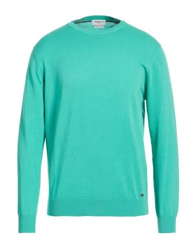 Markup Man Sweater Turquoise Size Xxl Cotton In Green