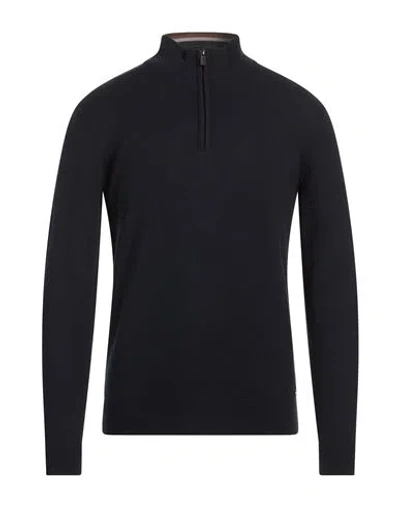 Markup Man Turtleneck Navy Size M Cotton, Wool In Blue