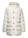 Markup Long Microfiber Parka In White