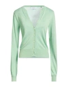 Markup Woman Cardigan Light Green Size M Viscose, Lurex In Green