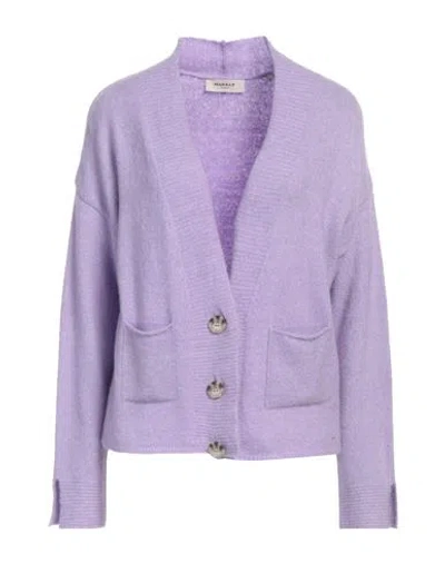Markup Woman Cardigan Lilac Size L Acrylic, Polyester, Elastane
