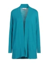Markup Woman Cardigan Turquoise Size Xl Viscose, Nylon