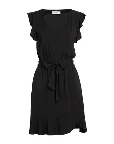 Markup Woman Mini Dress Black Size M Polyester, Elastane